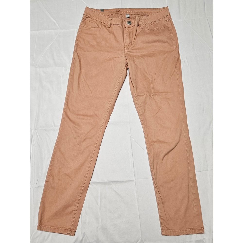 LC Lauren Conrad Pants Women 10 Peach Pink Straight Leg Casual Stretch Cotton